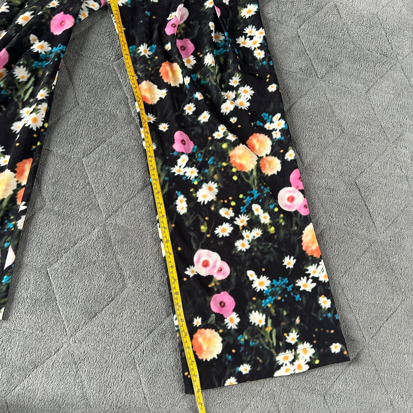 Stine Goya black floral palazzo trousers 10