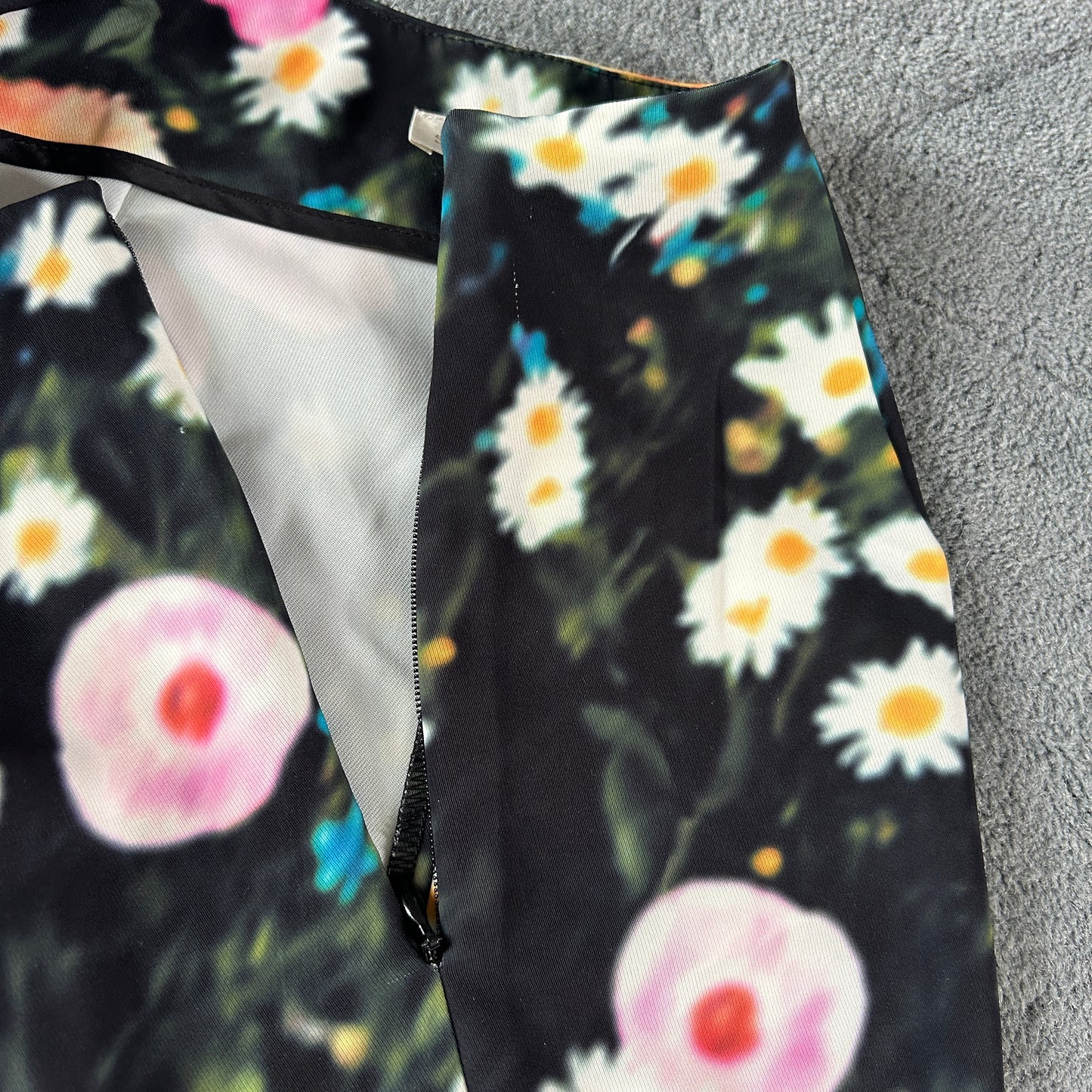 Stine Goya black floral palazzo trousers 10