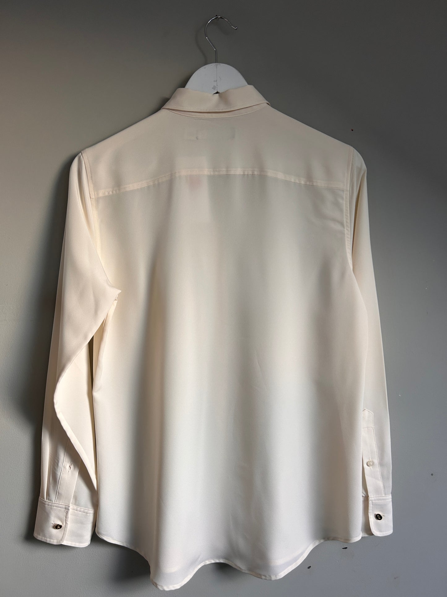 Lauren Ralph Lauren ivory crepe shirt M - 10