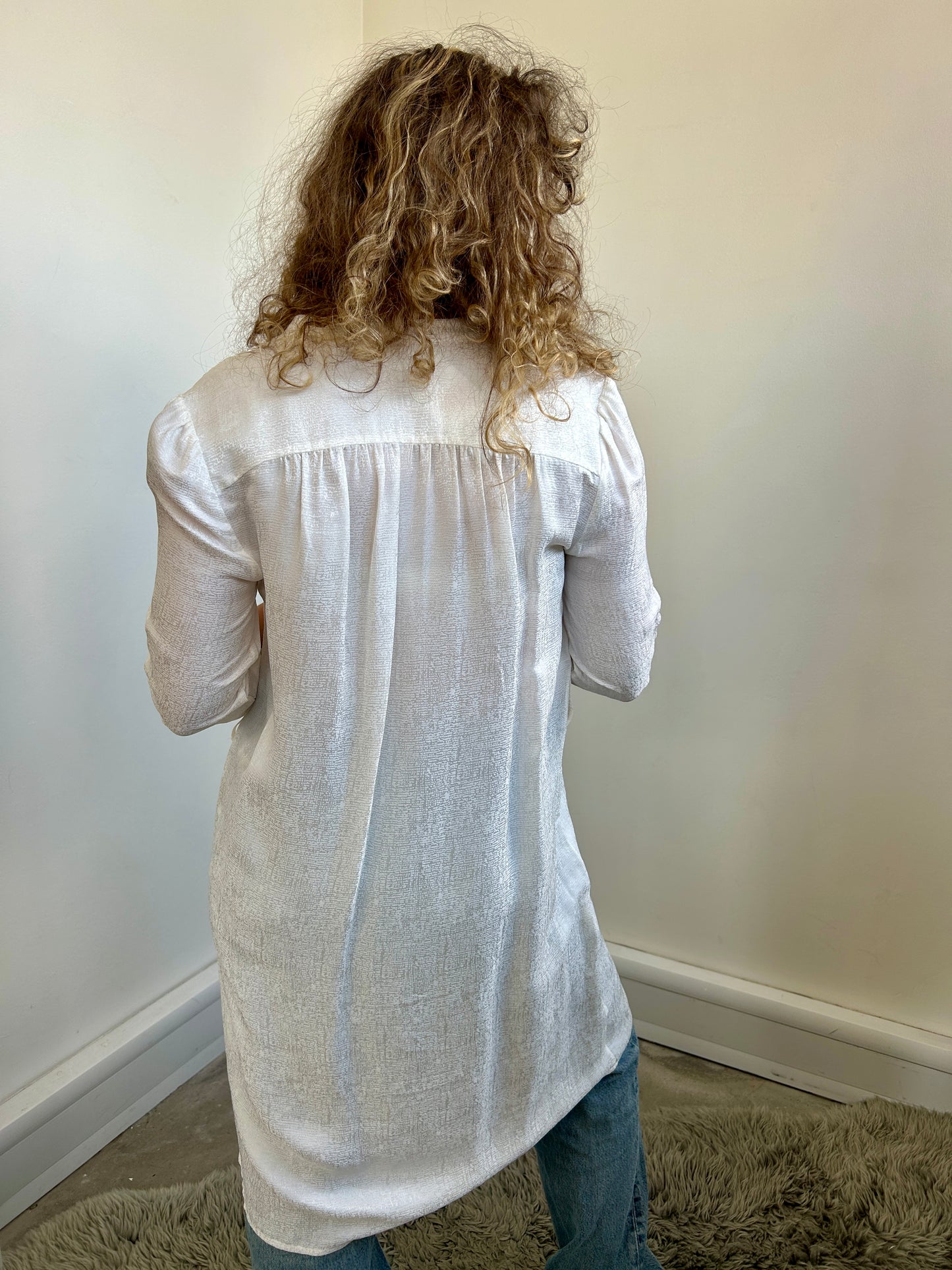 Pyrus ivory silk dress / tunic size S - 8