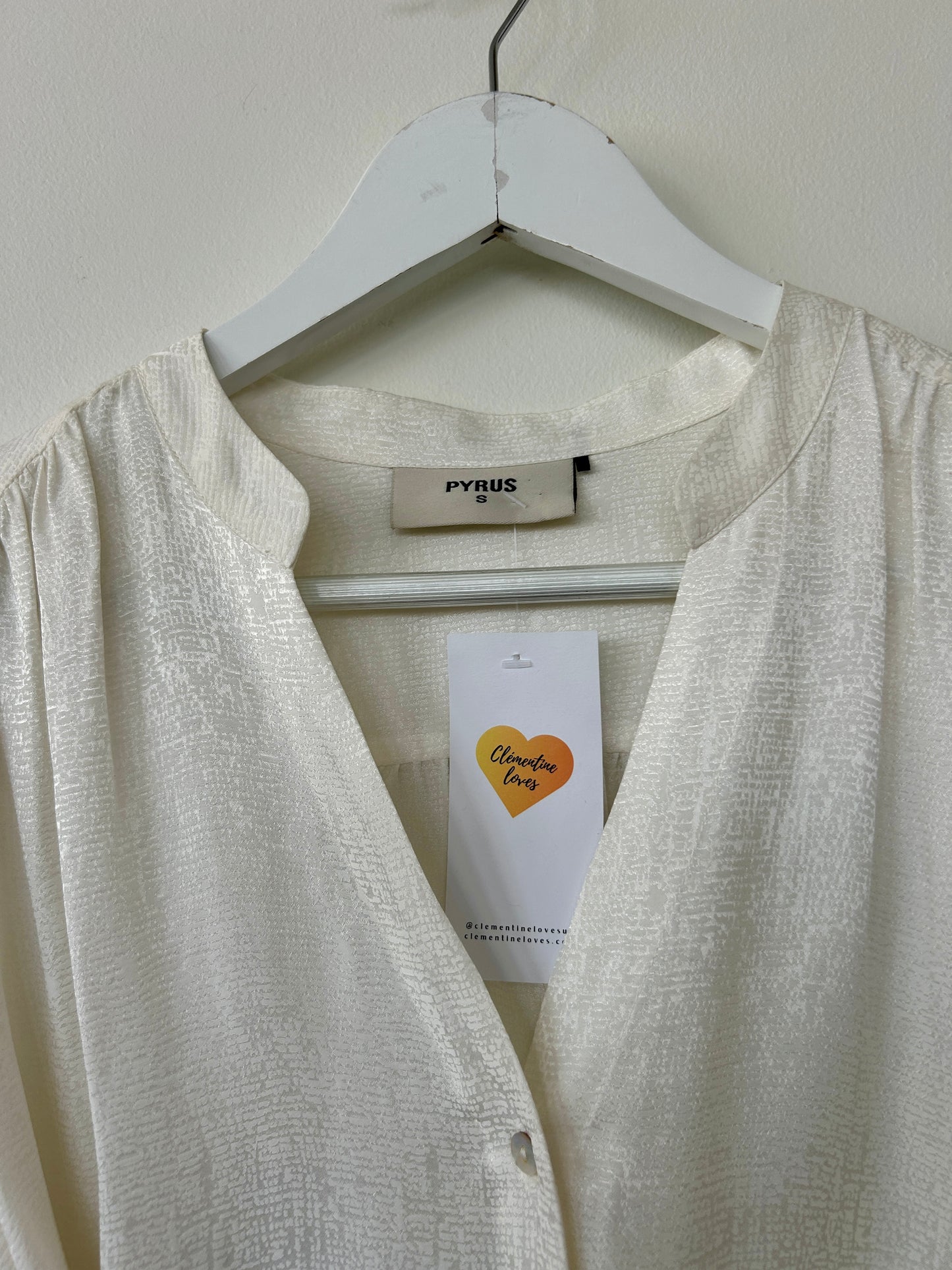 Pyrus ivory silk dress / tunic size S - 8