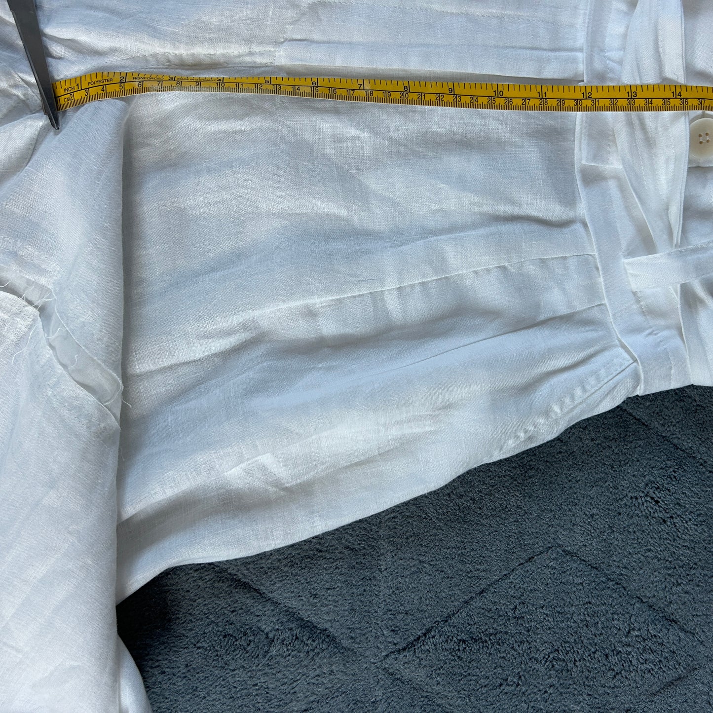 Nu Black white linen wide leg trousers 10-12