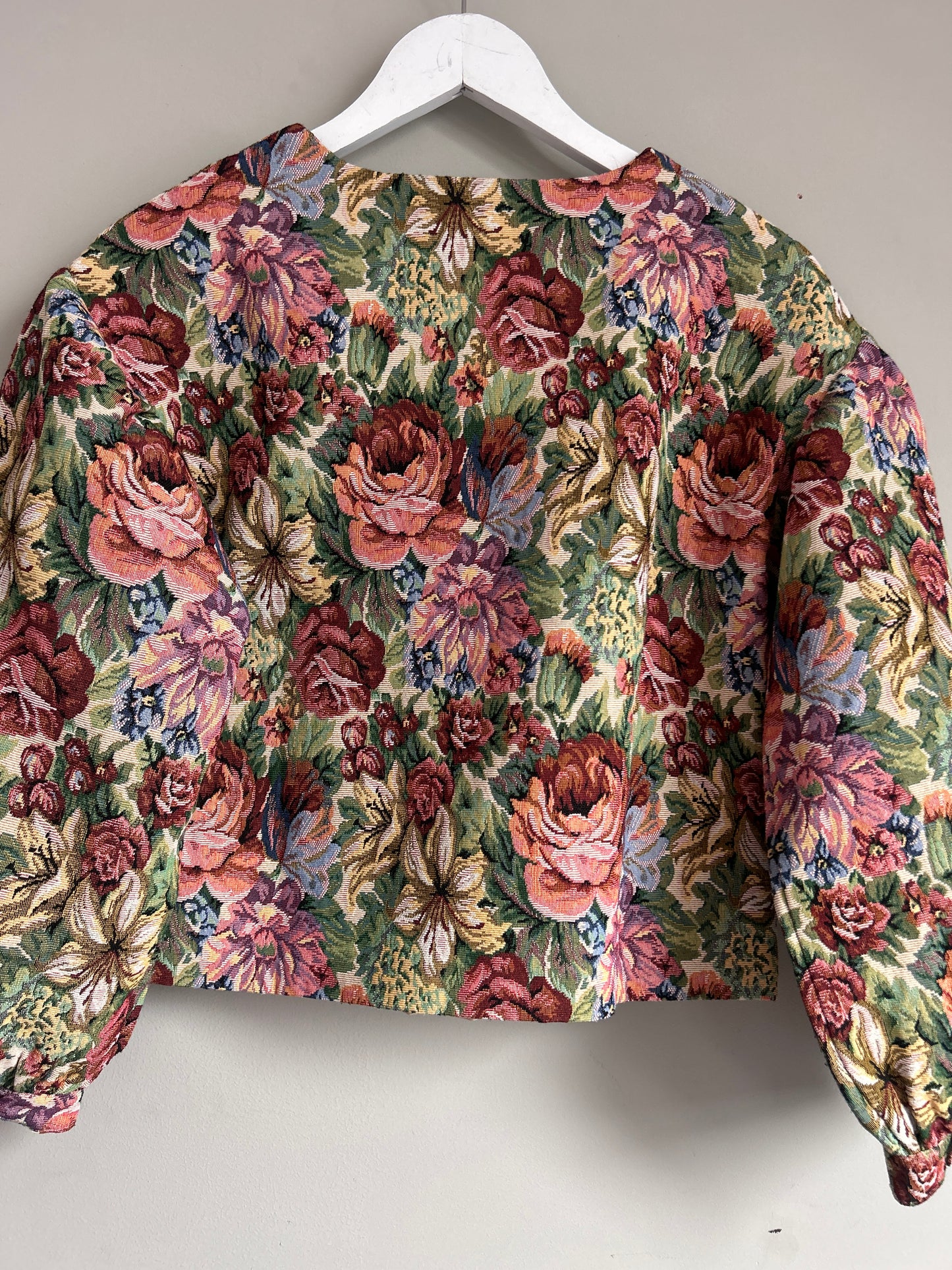 Meadows floral brocade cropped jacket size 8