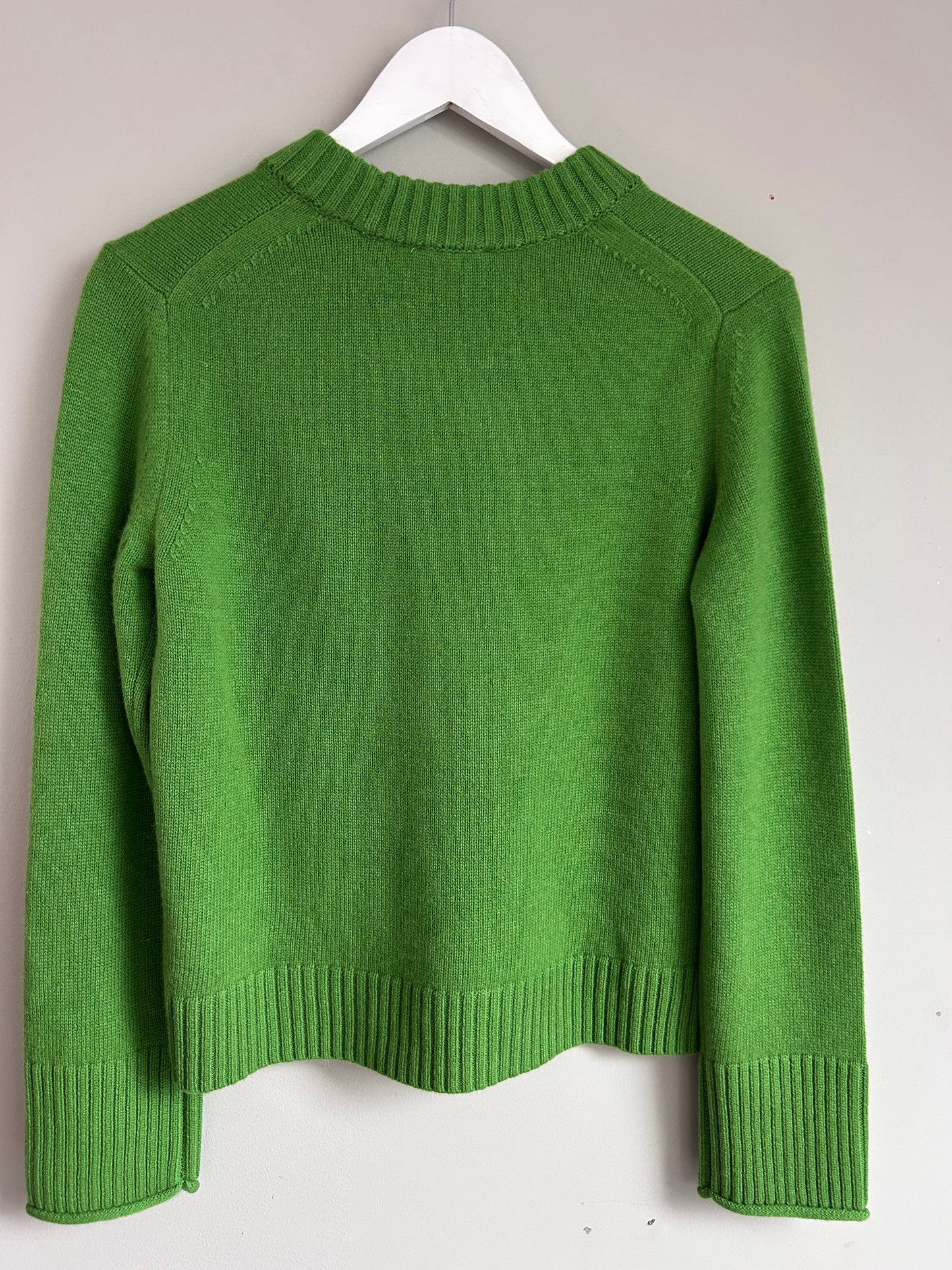 Jigsaw green wool crew neck jumper size S - 8/10