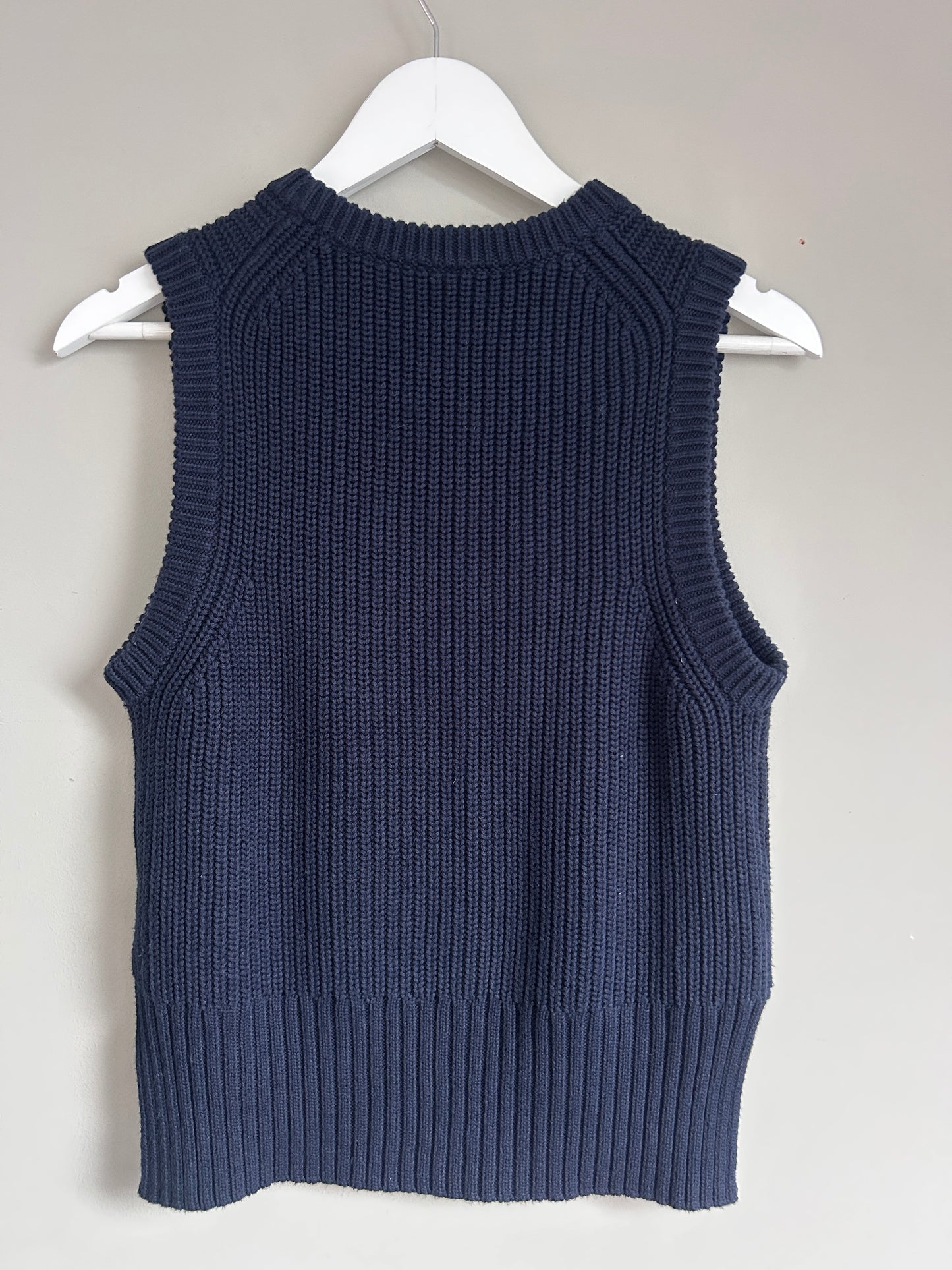 ME+EM navy blue cotton knit vest size S - 8/12
