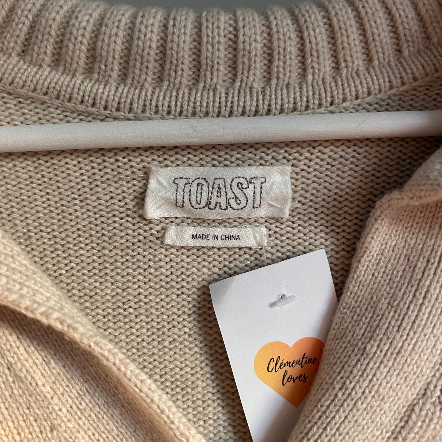 Toast ivory wool and cotton blend jumper M -12