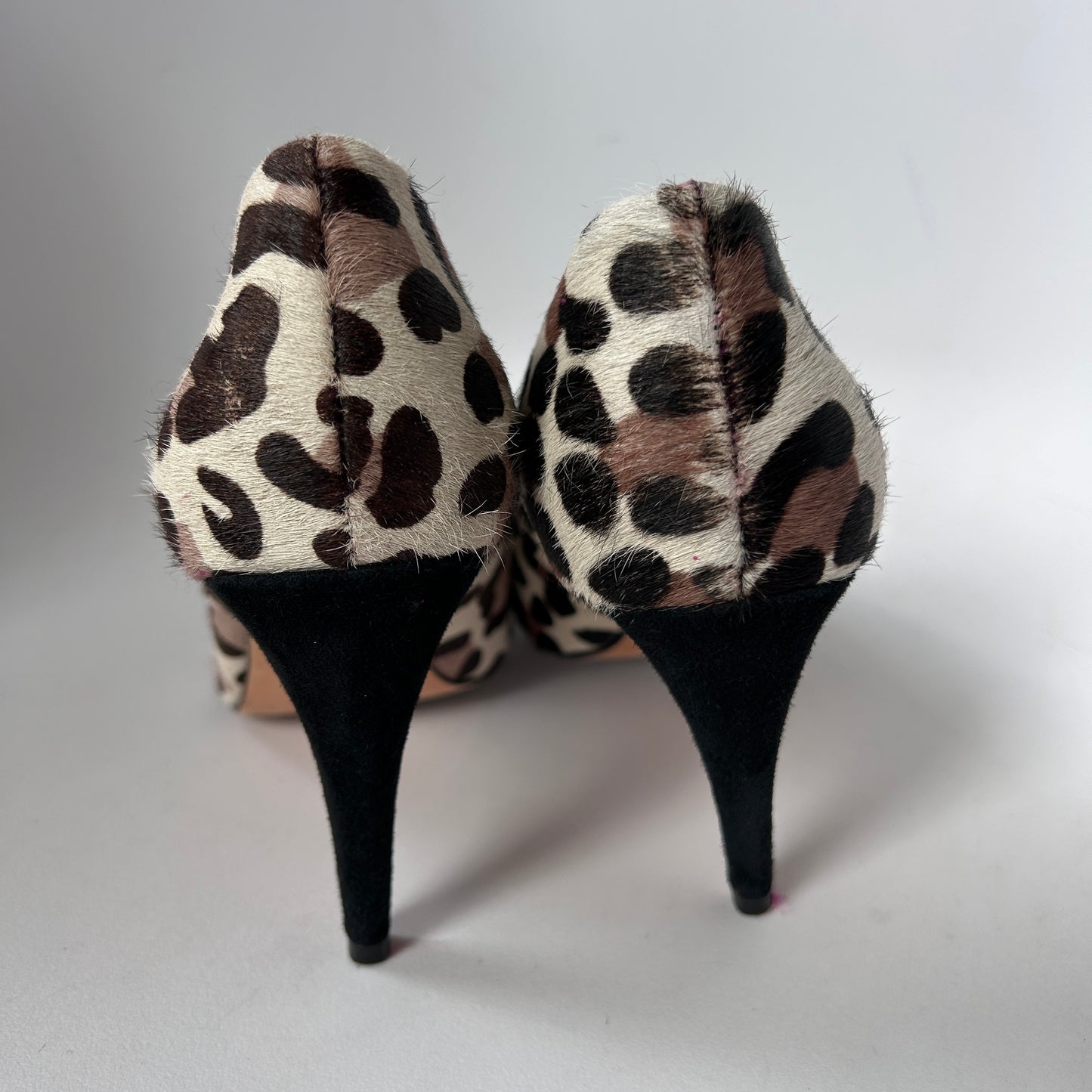 Diane Von Furstenberg pony hair court stilettos UK5