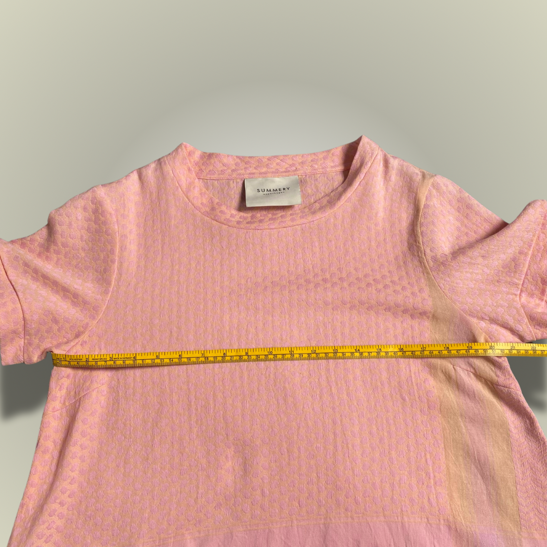 Summery Copenhagen pink cotton top M - up to 12