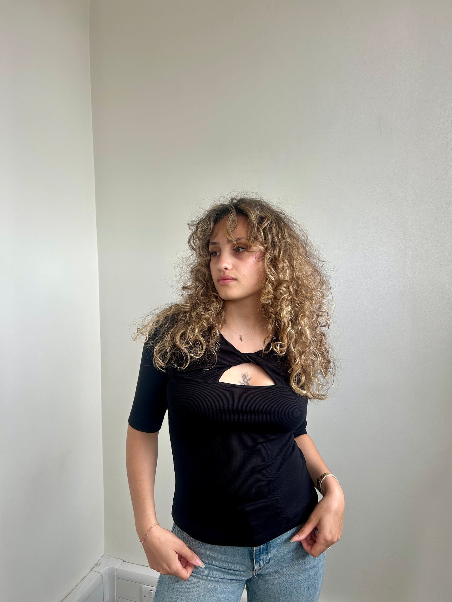 ME+EM black ribbed tee-shirt size 10