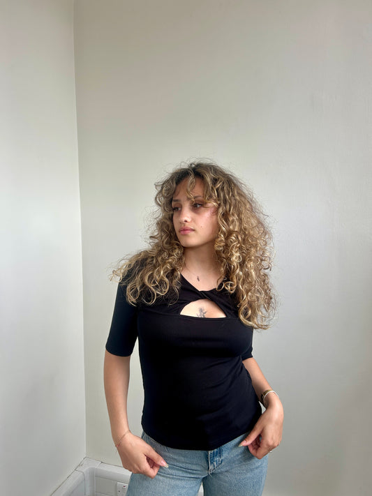 ME+EM black ribbed tee-shirt size 10