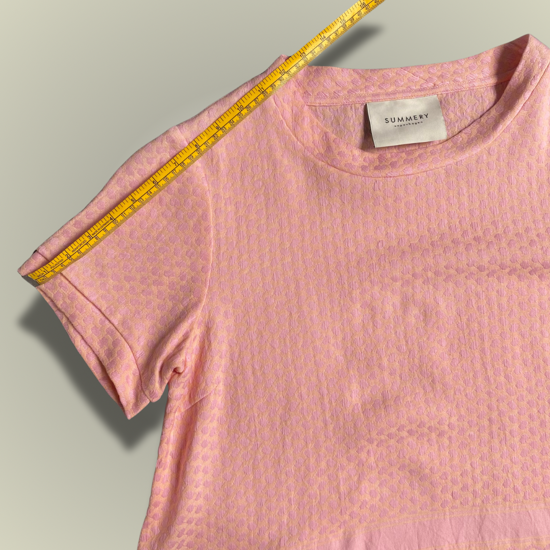 Summery Copenhagen pink cotton top M - up to 12