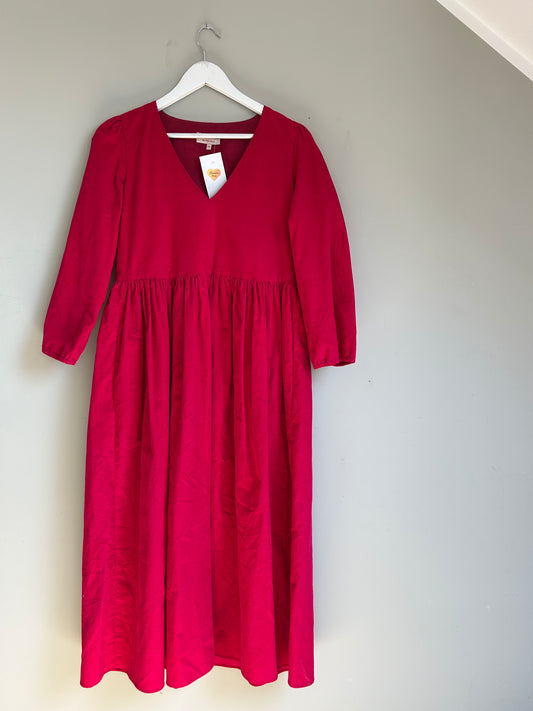 Justine Tabak fuchsia cord midi dress size XS - 8