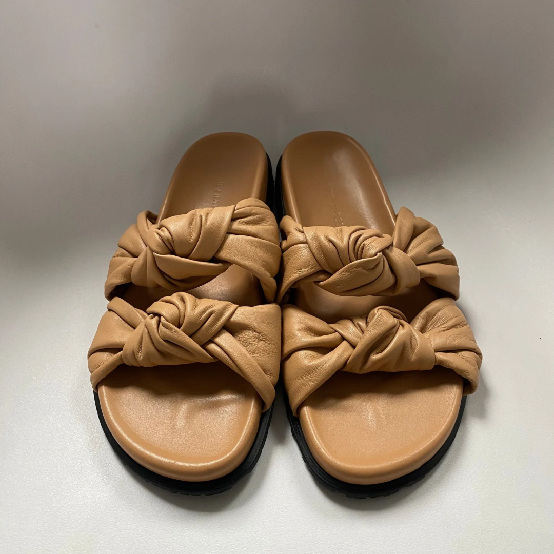 Dear Frances beige leather sandals with bow UK6.5