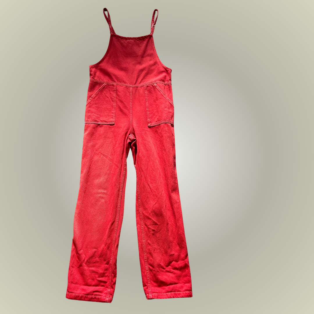 American Vintage red denim dungarees size S - 8