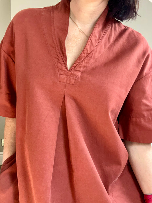 Toast brown canvas dress size 14