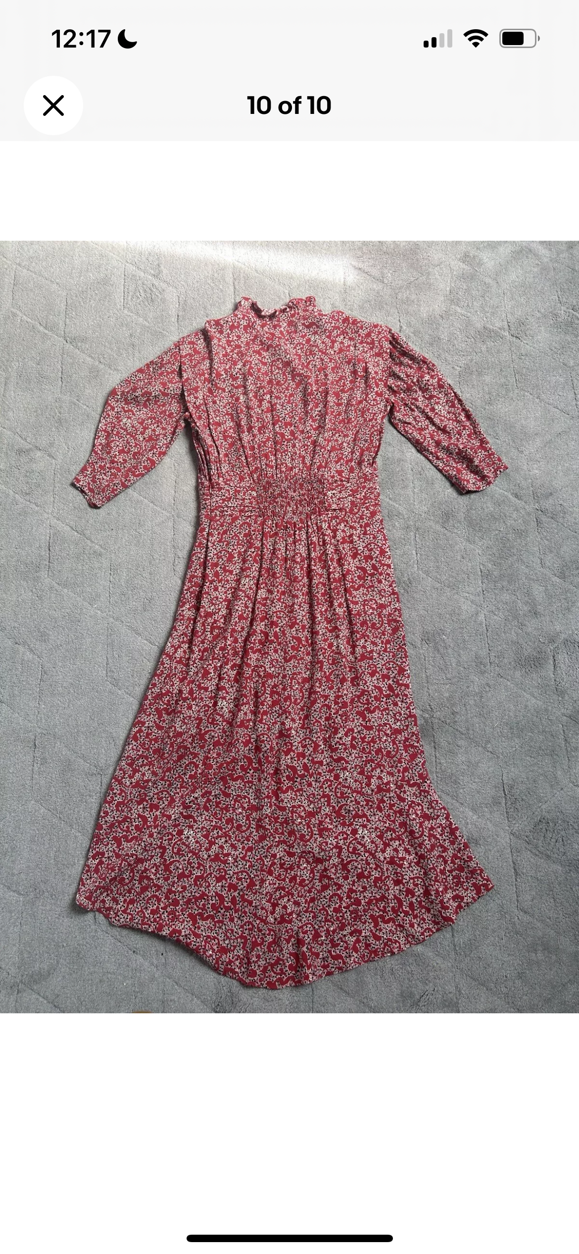 Ba&sh maroon floral midi dress XS - 6/8