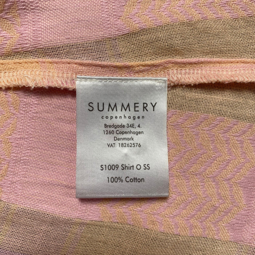 Summery Copenhagen pink cotton top M - up to 12