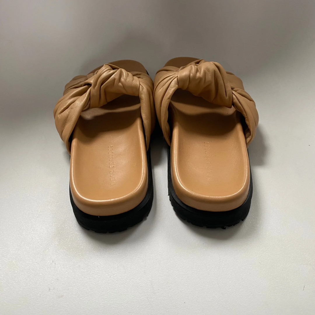 Dear Frances beige leather sandals with bow UK6.5