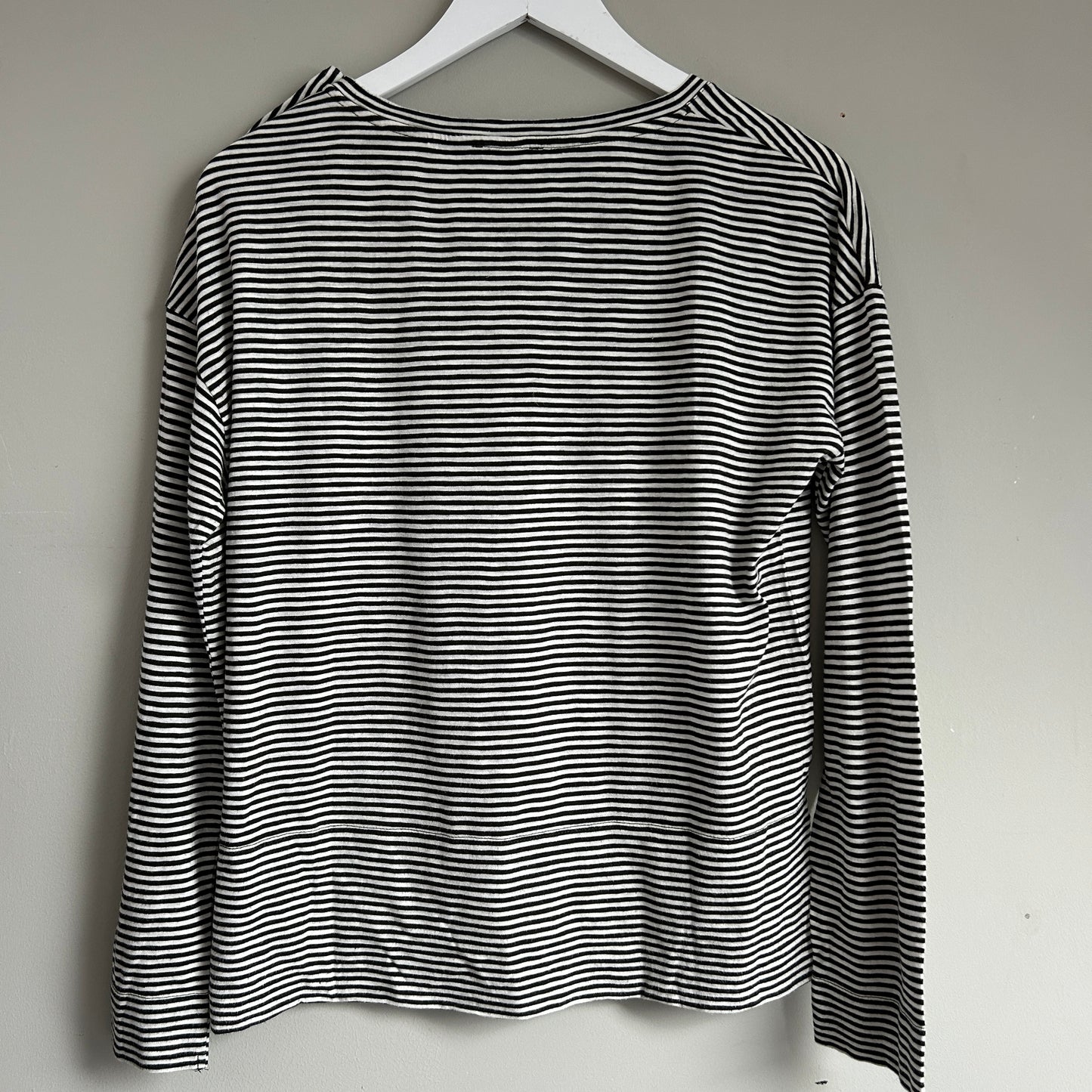ME+EM black breton tee long sleeve size 8