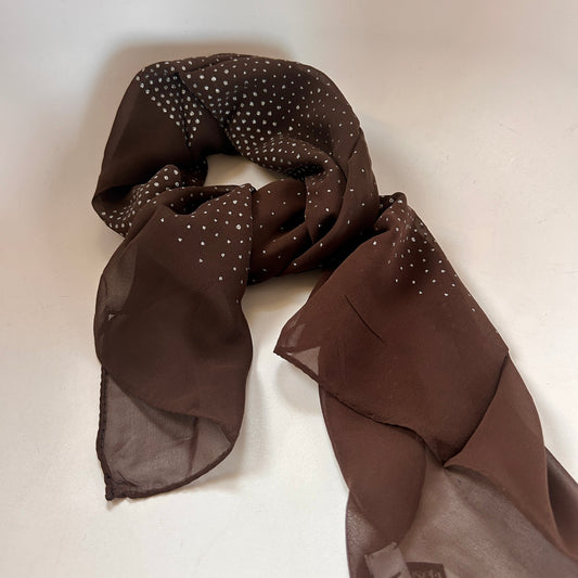 Moschino vintage chocolate silk scarf