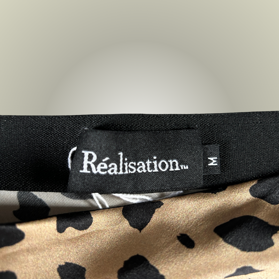 Realisation beige silk mini skirt M - 8