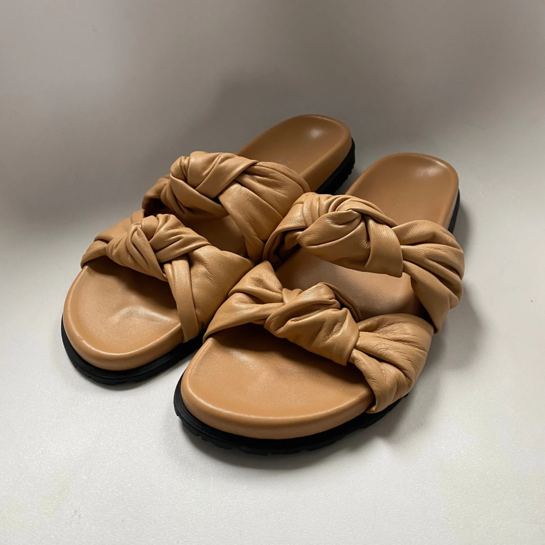 Dear Frances beige leather sandals with bow UK6.5