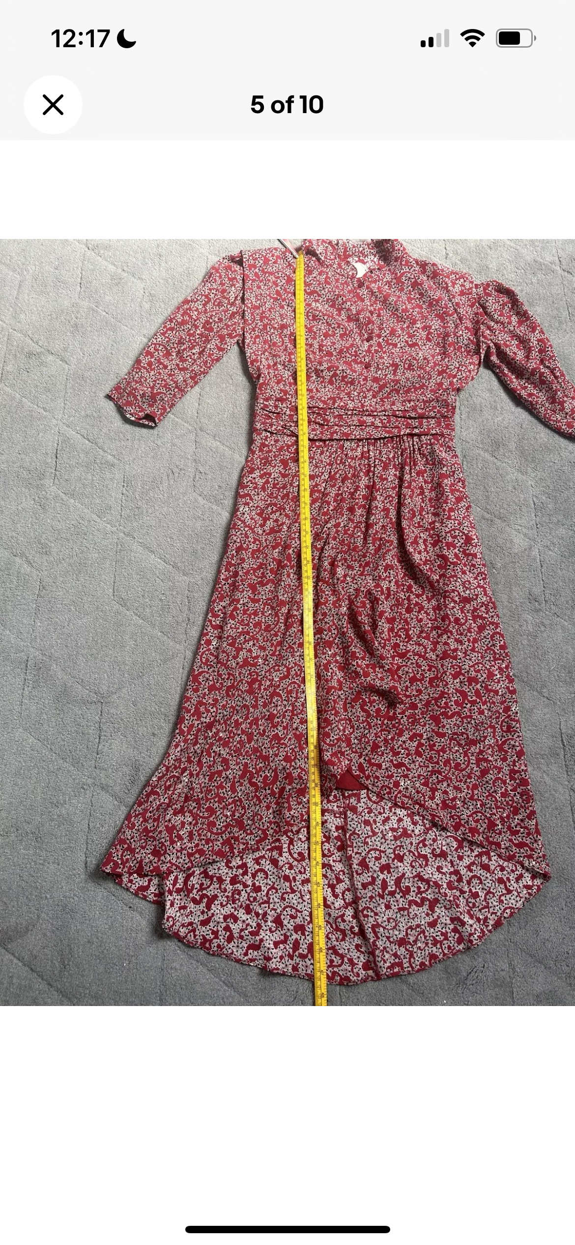 Ba&sh maroon floral midi dress XS - 6/8