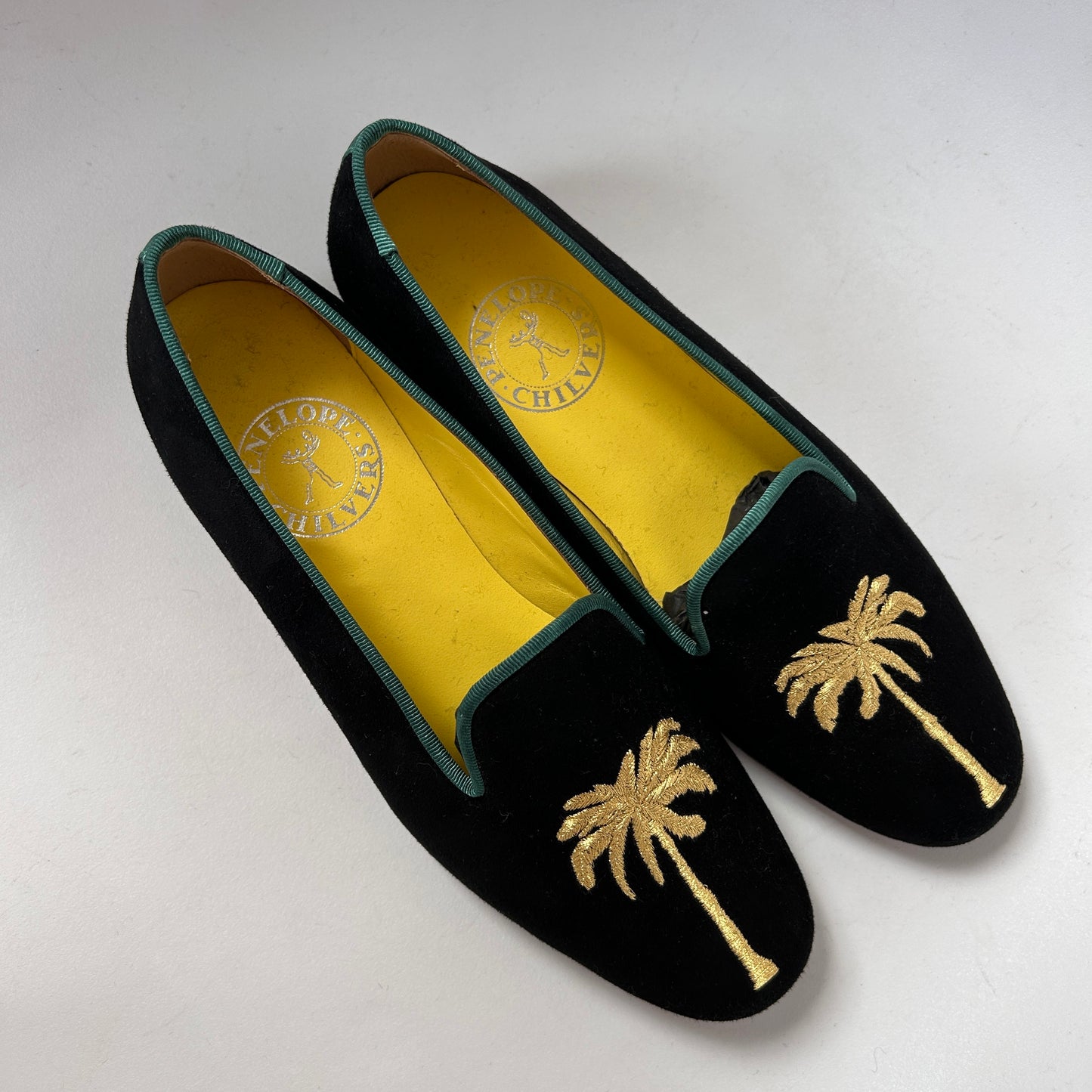Penelop Chilvers velvet loafers UK4.5