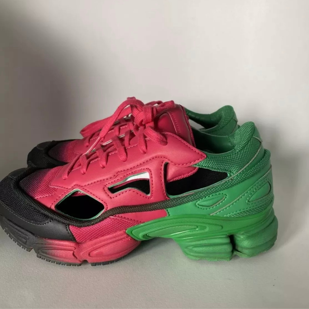 Adidas x Raf Simons Ozweego neon pink ombre green black sneakers UK5 Clementine Loves