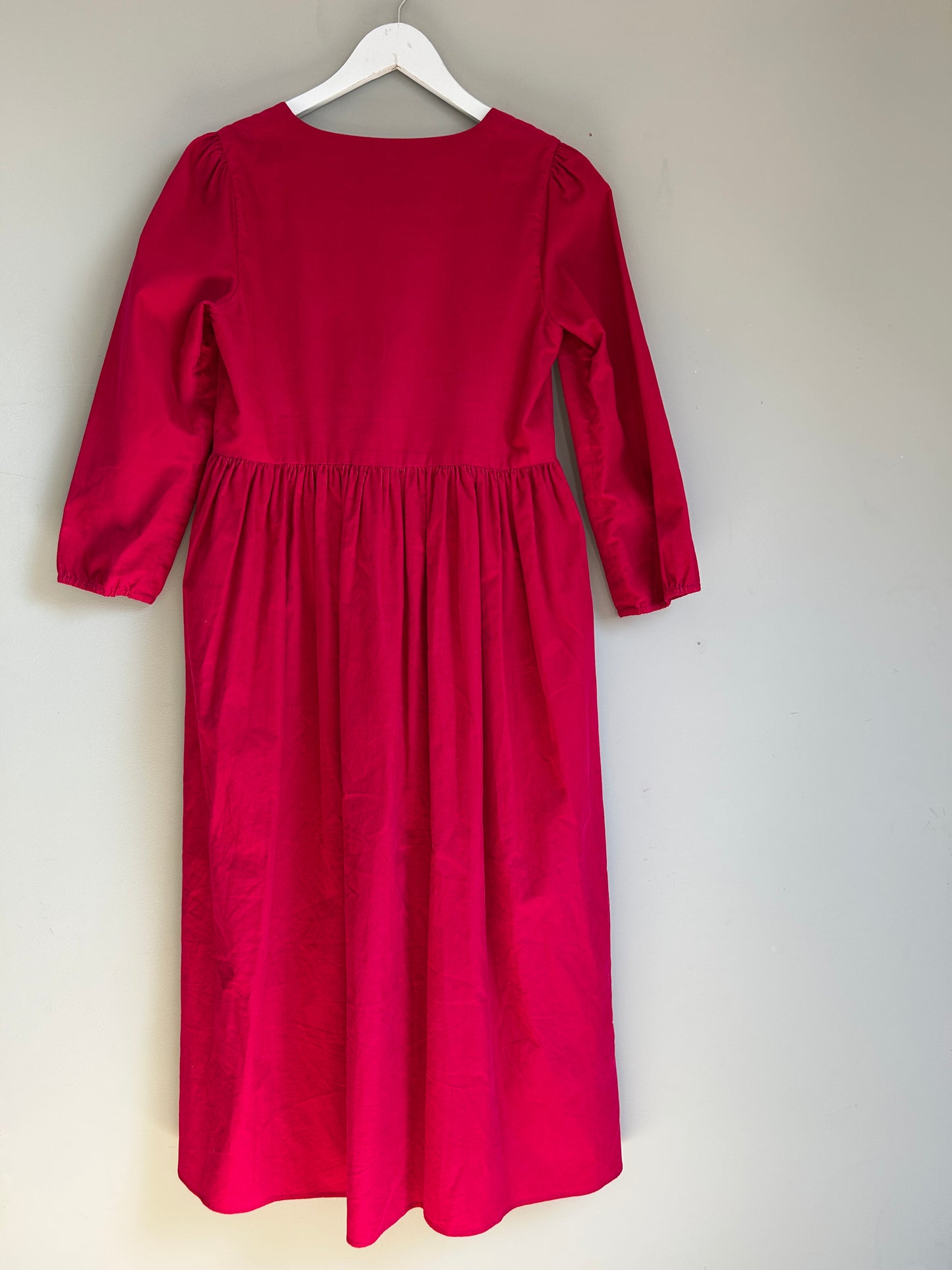 Justine Tabak fuchsia cord midi dress size XS - 8