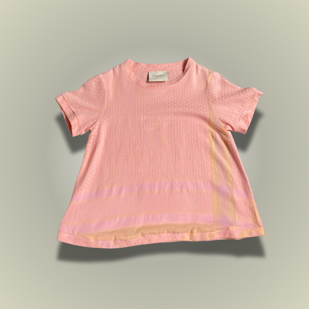 Summery Copenhagen pink cotton top M - up to 12