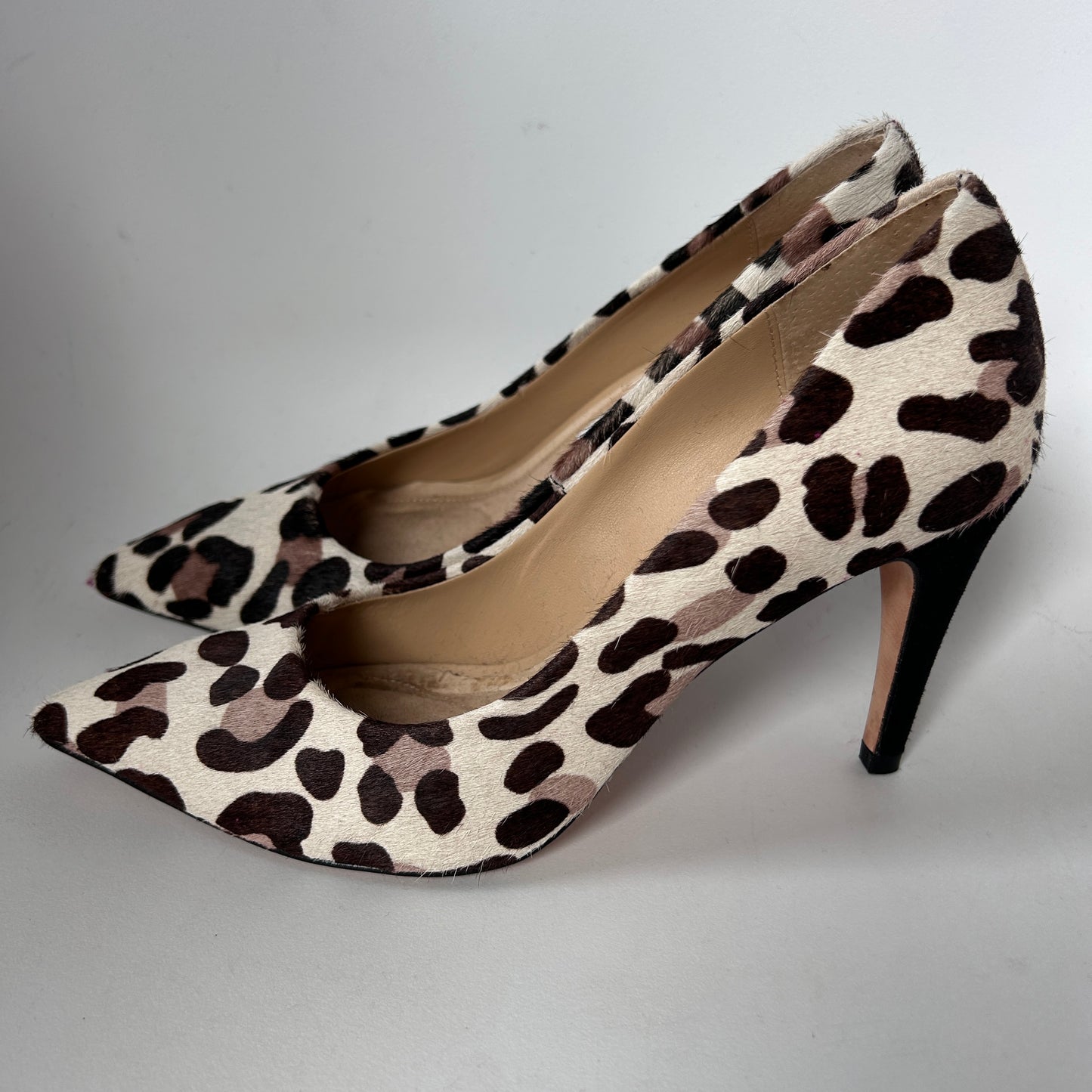Diane Von Furstenberg pony hair court stilettos UK5