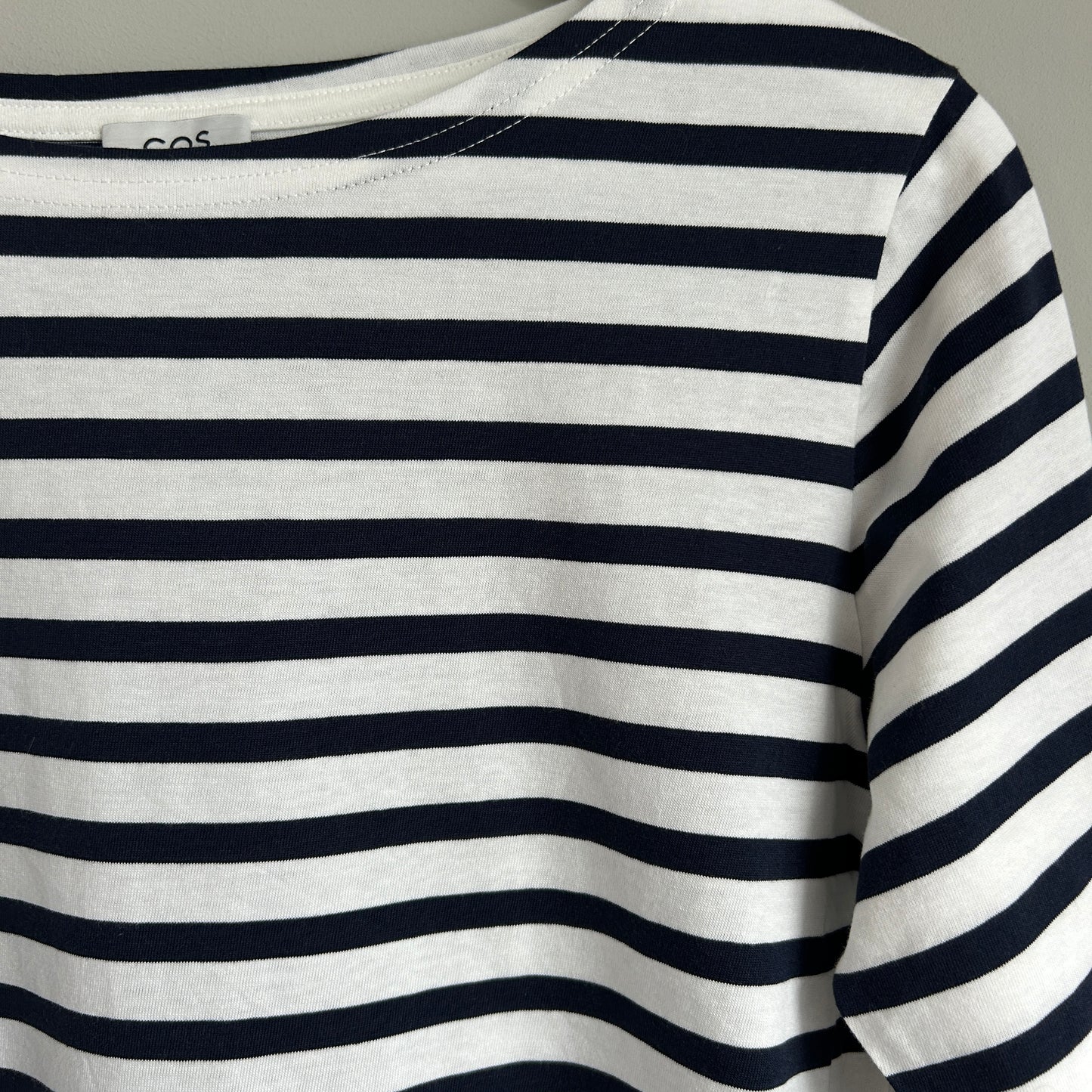 COS blue breton tee long sleeve size S - 8