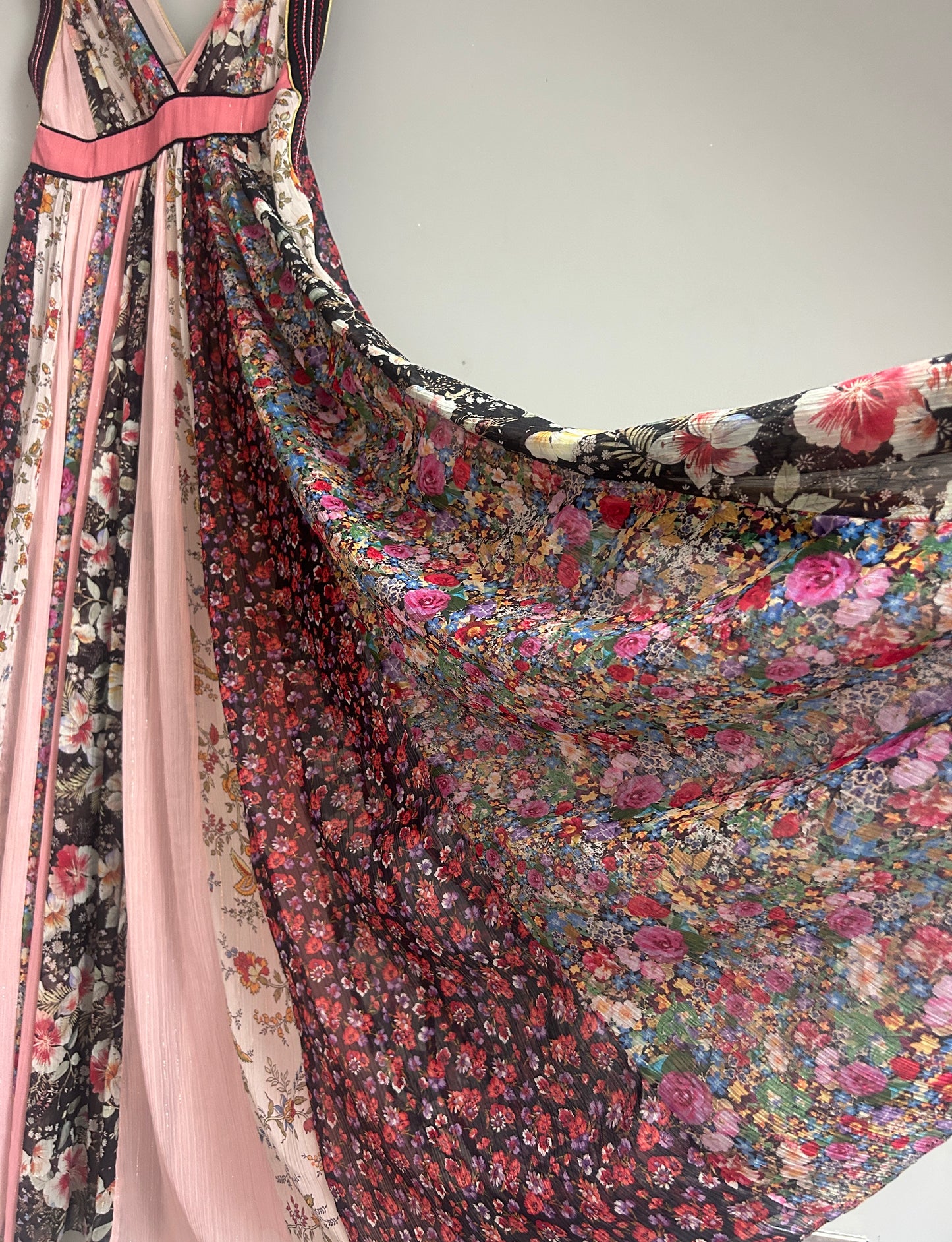 Zara maxi dress boho floral patchwork size S