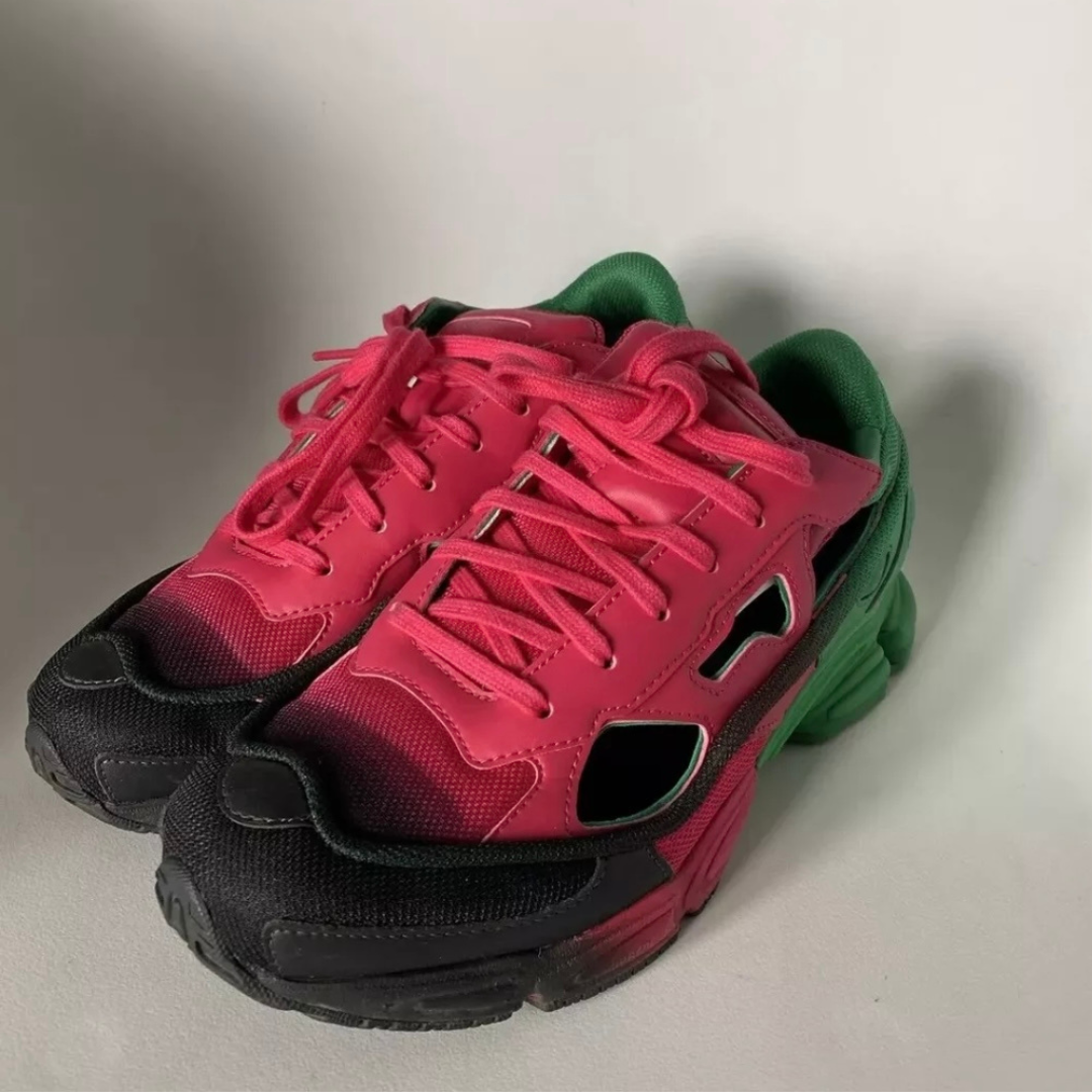 Adidas x Raf Simons Ozweego neon pink ombre green black sneakers UK5