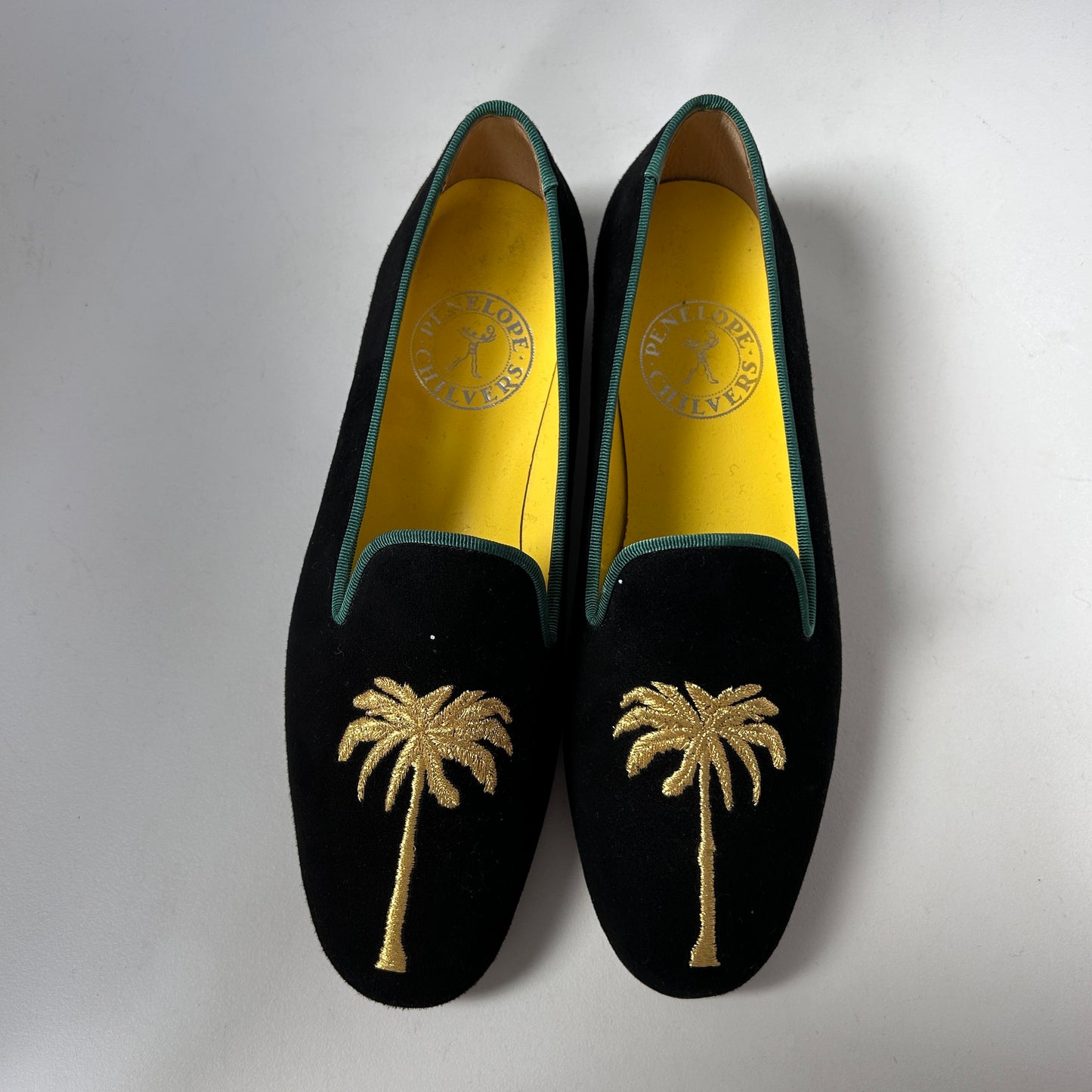 Penelop Chilvers velvet loafers UK4.5