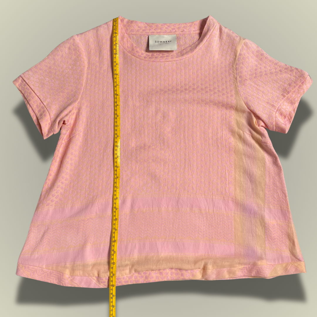 Summery Copenhagen pink cotton top M - up to 12