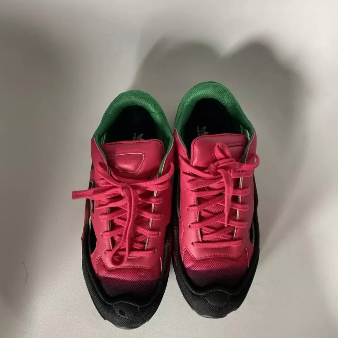 Adidas x Raf Simons Ozweego neon pink ombre green black sneakers UK5