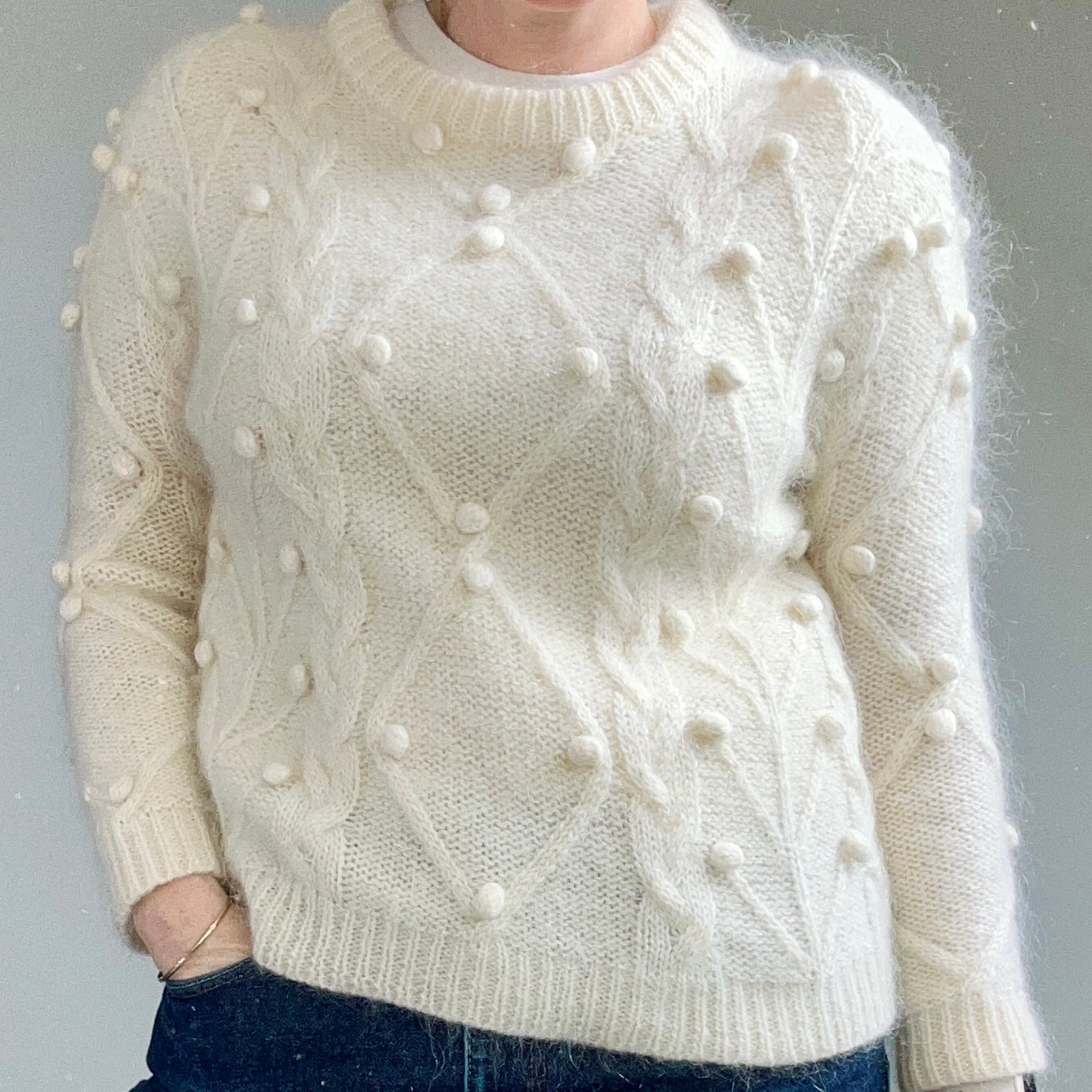 Kitri ivory knit wool blend size M - 10