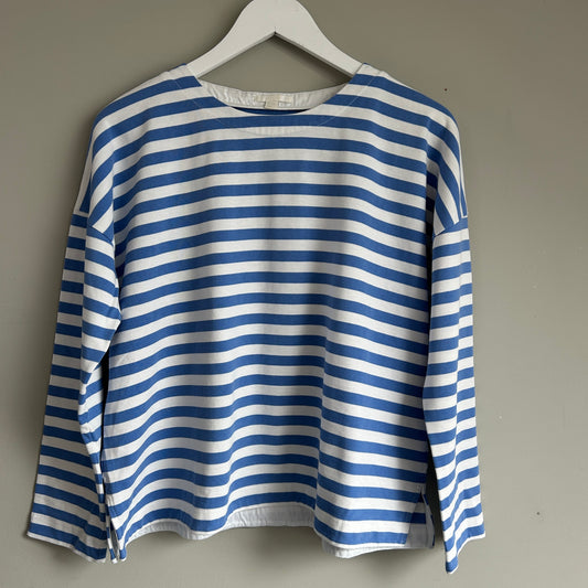COS blue breton long sleeve tee size S - up to 12