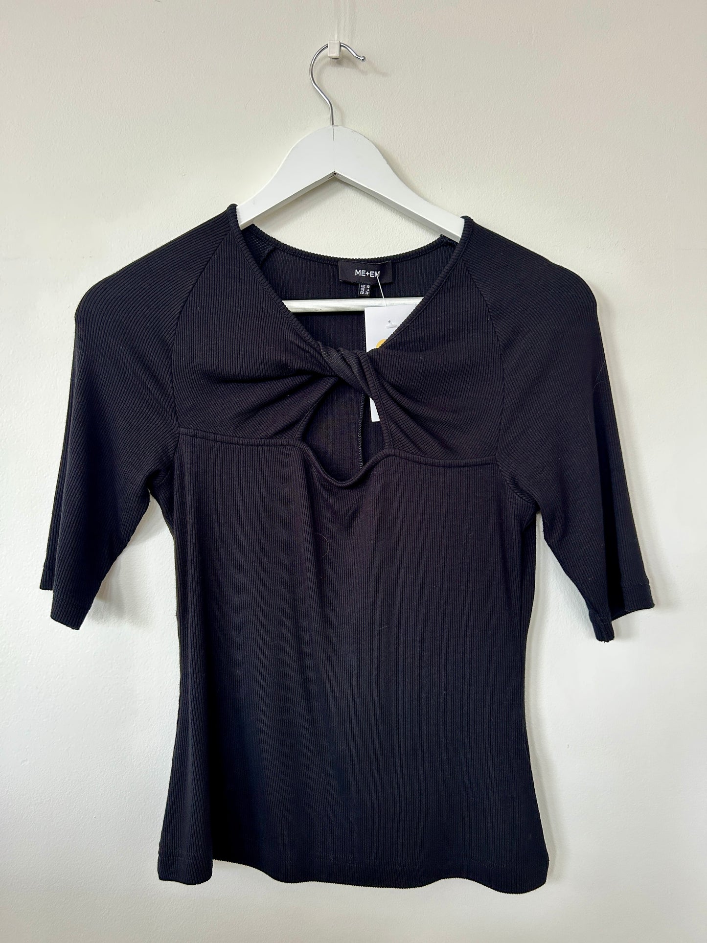 ME+EM black ribbed tee-shirt size 10