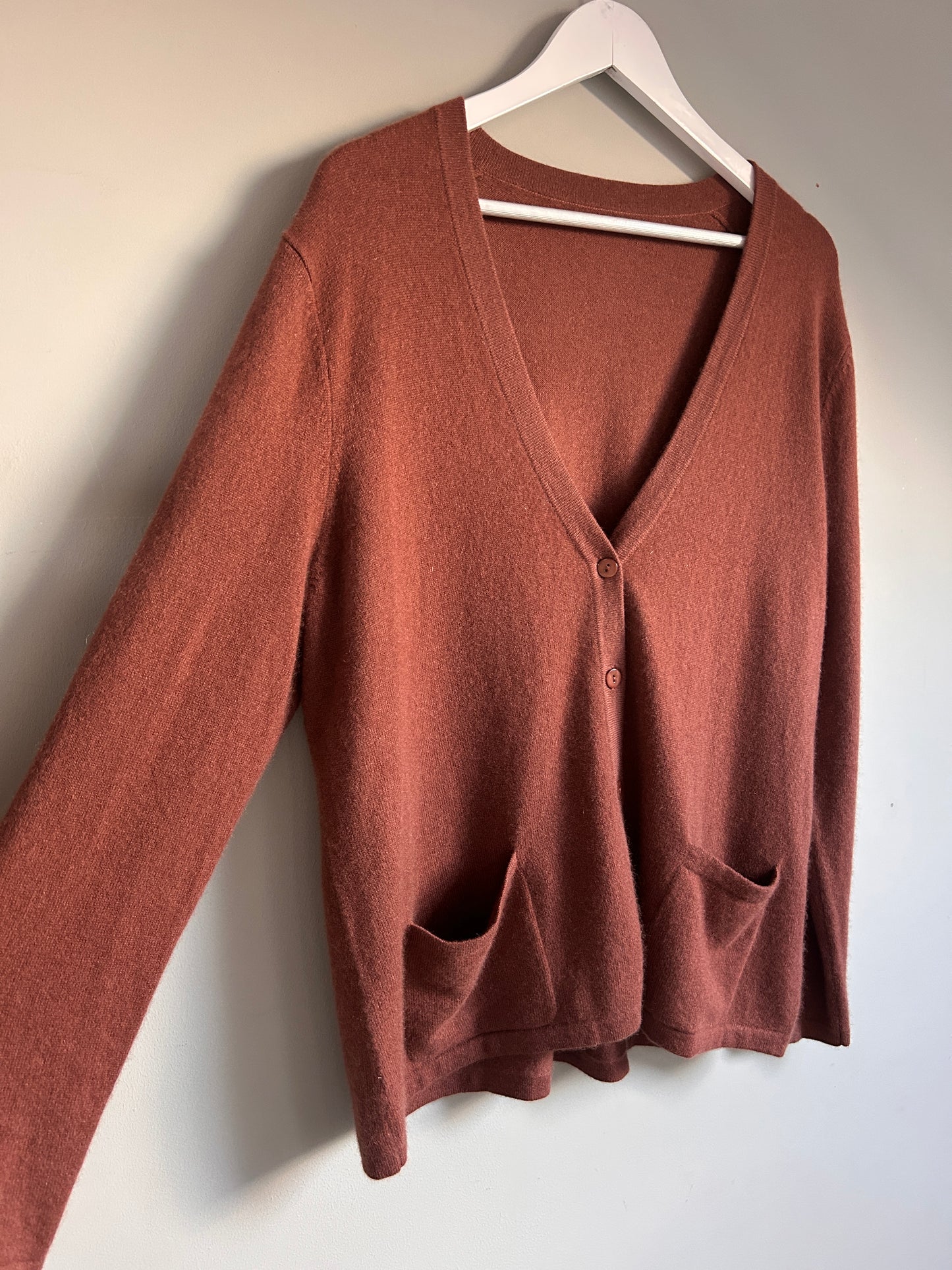 Cashmere Mark Vintage brown cardigan 3XL - up to 18