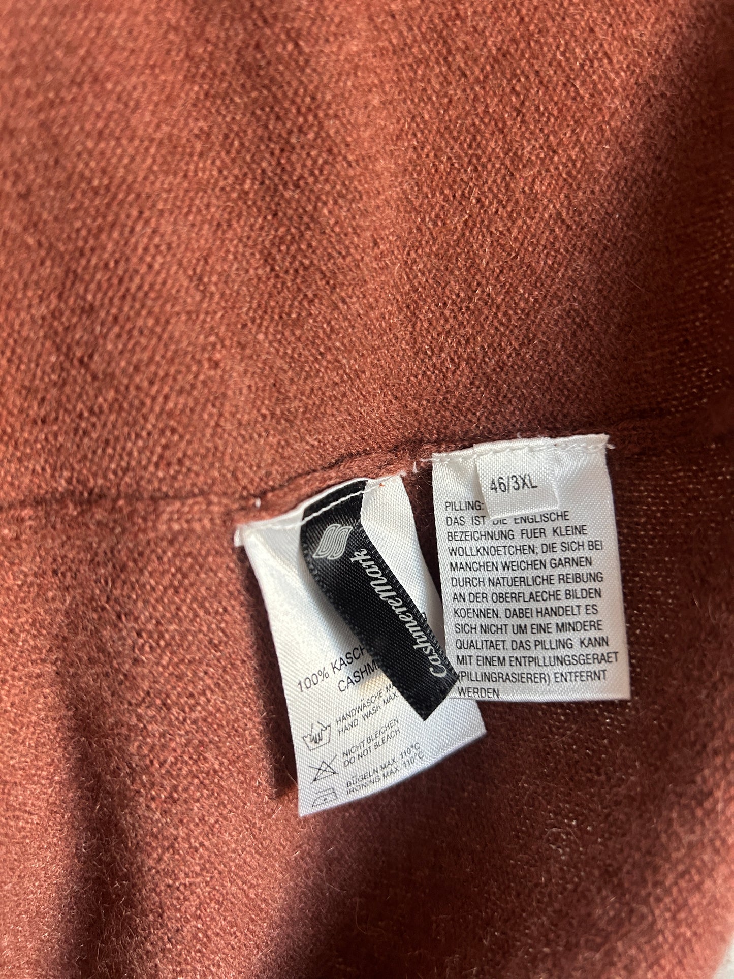 Cashmere Mark Vintage brown cardigan 3XL - up to 18