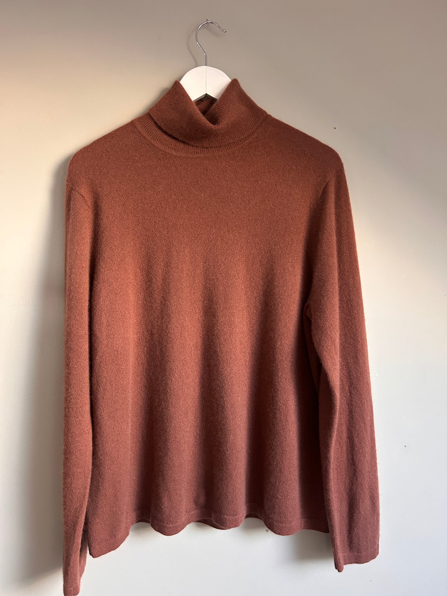 Cashmere Mark Vintage brown roll neck jumper 3XL - up to 18