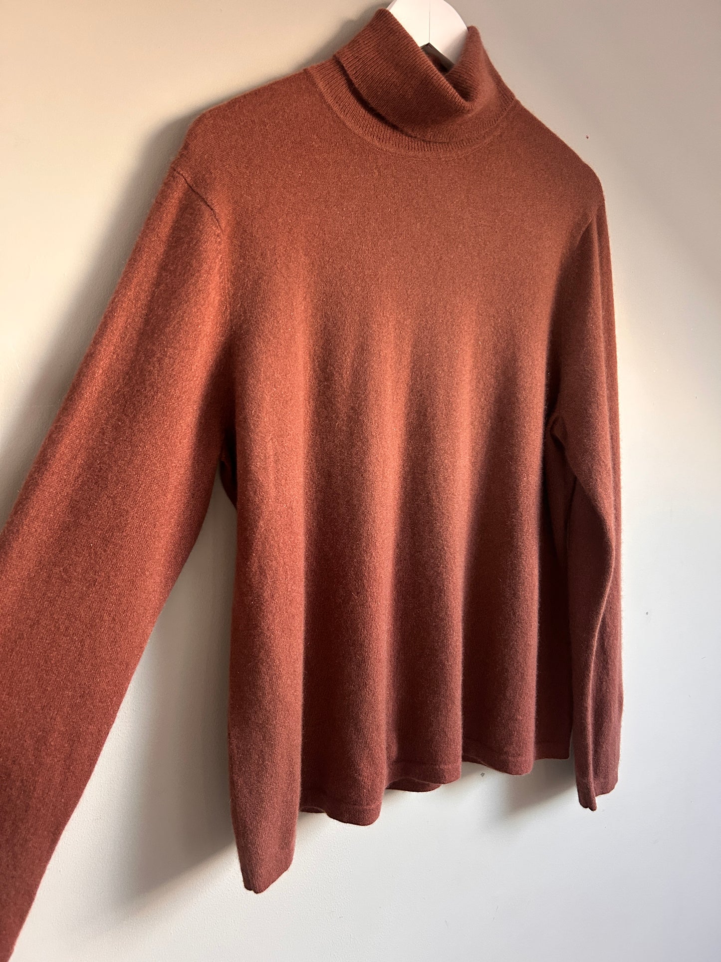 Cashmere Mark Vintage brown roll neck jumper 3XL - up to 18