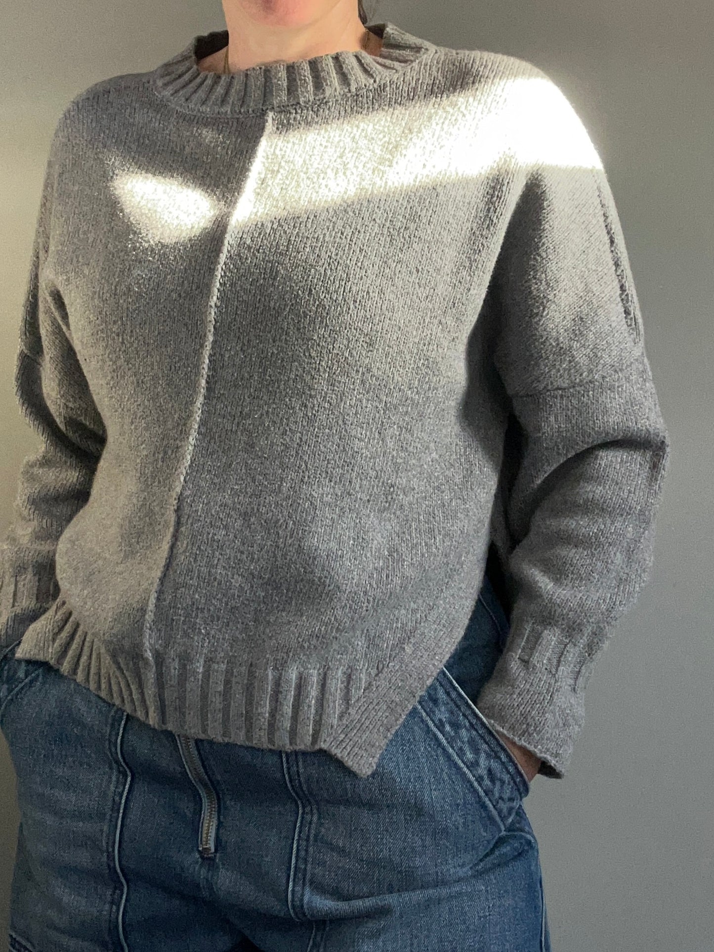 Oska grey cotton blend jumper size 1 - up to 12