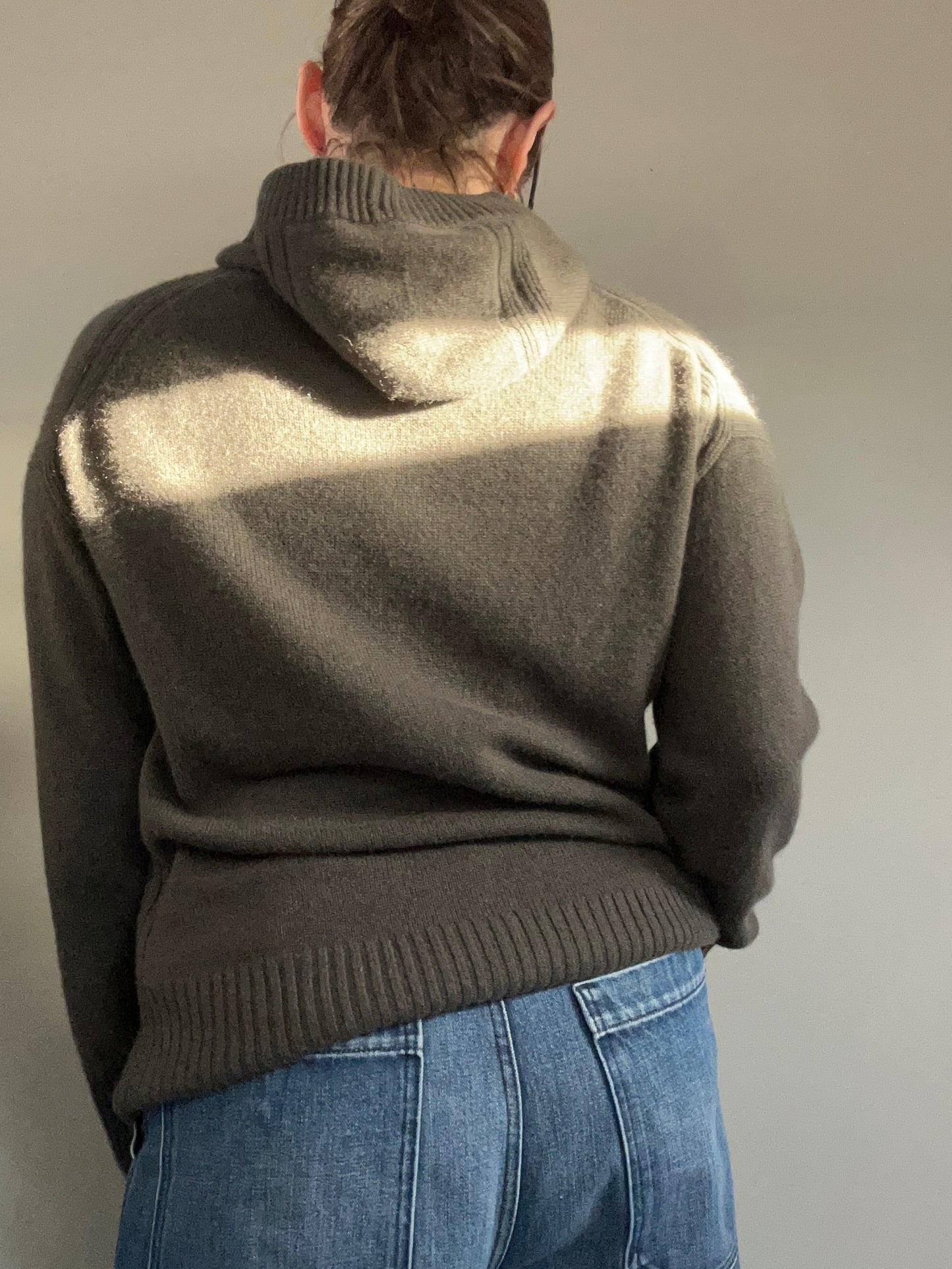 COS anthracite brown cashmere hoodie XS - up to 10