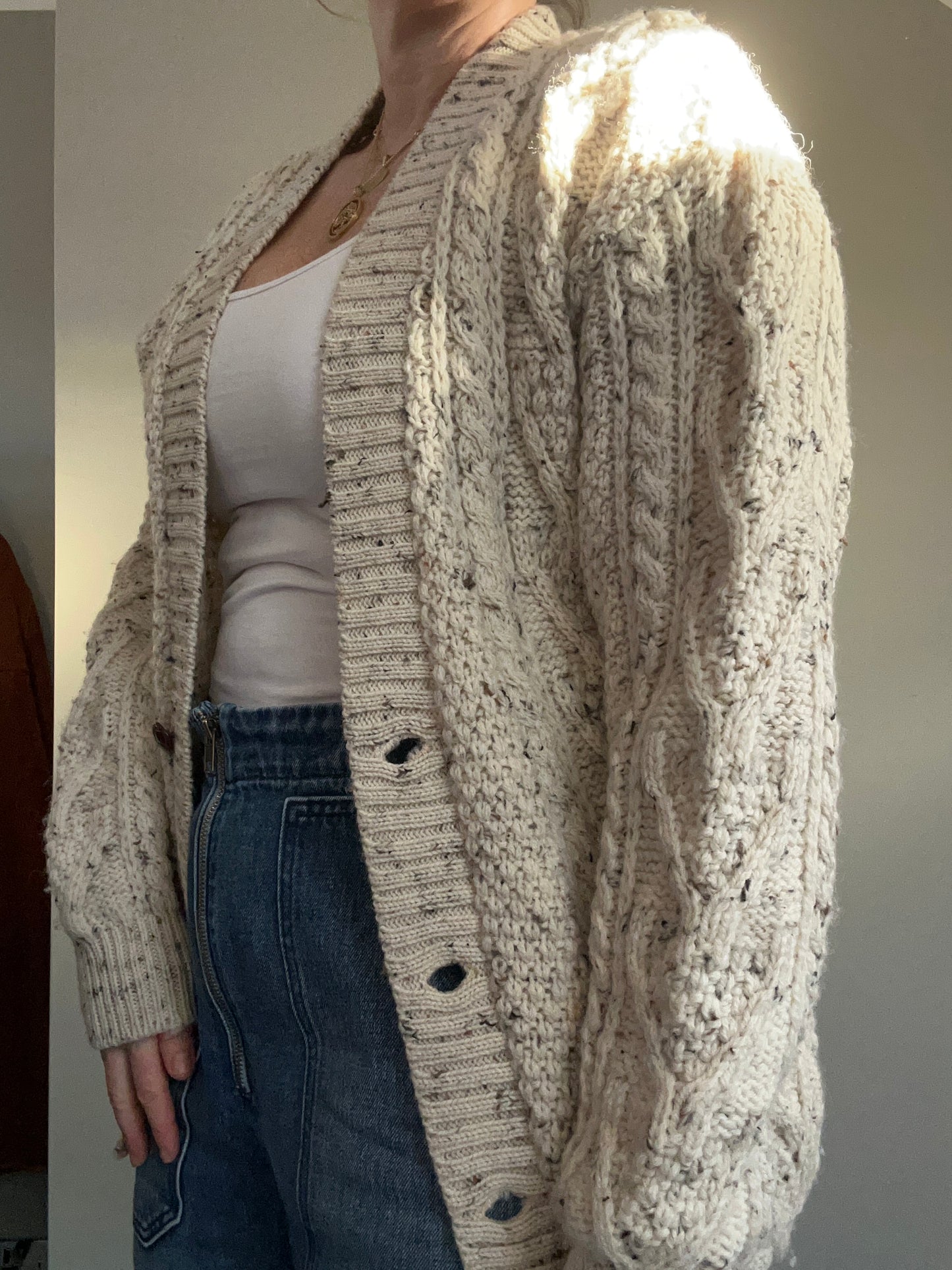 Pure wool ivory cardigan size up to 12