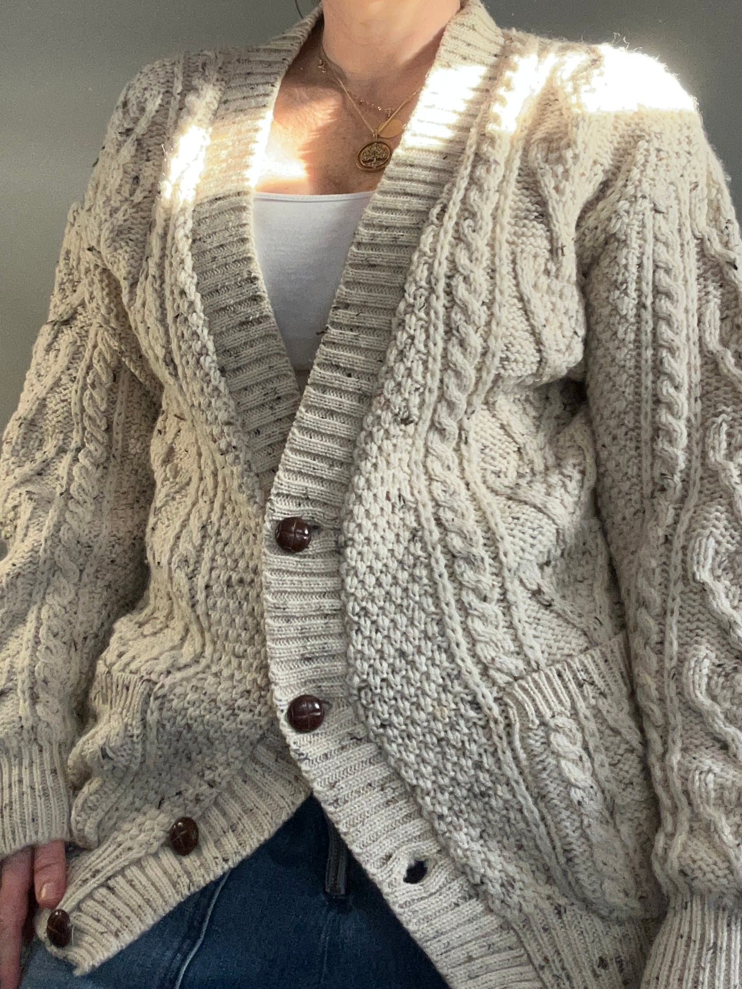 Pure wool ivory cardigan size up to 12