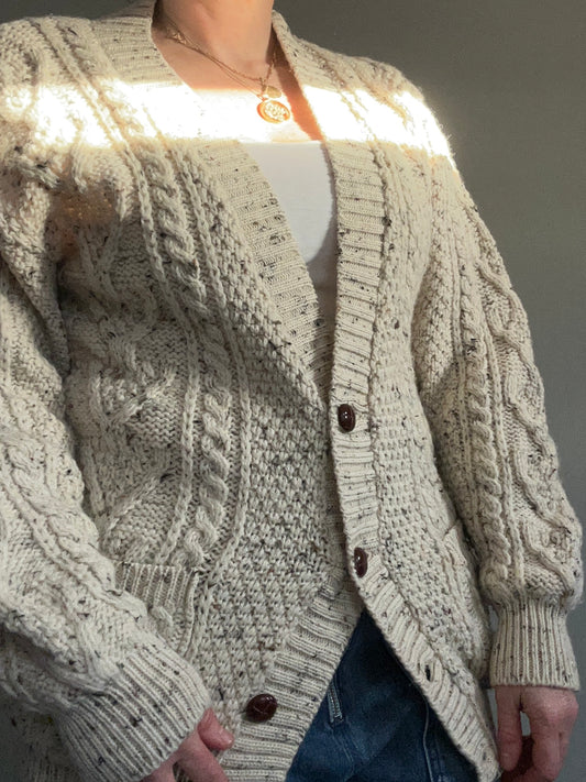 Pure wool ivory cardigan size up to 12